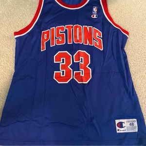NBA Champion Jersey — Detroit Pistons; Grant Hill (Size 48) vintage